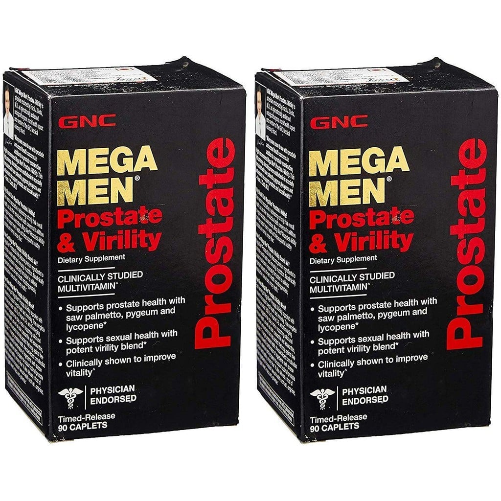 GNC Mega Men Prostate and Virility 90 Caps (Two Bottles of 90 Caplets ...