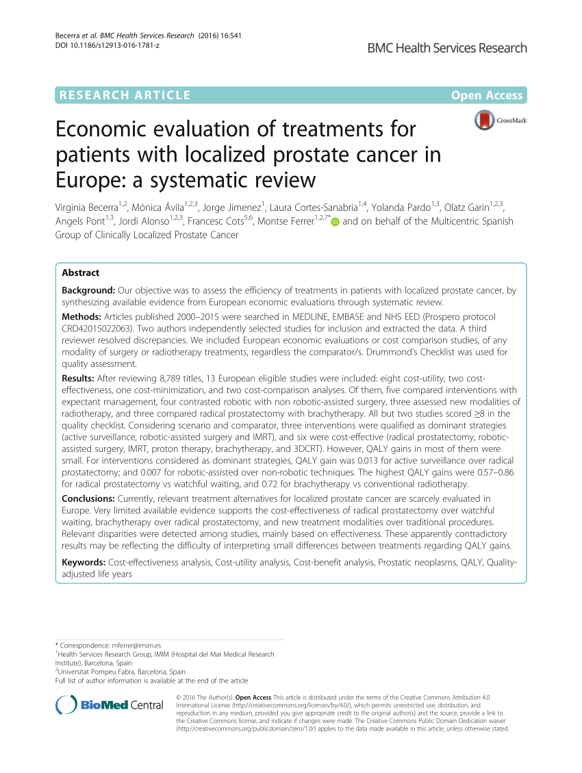 (PDF) Economic evaluation of treatments for patients with ...